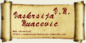 Vaskrsija Muačević vizit kartica